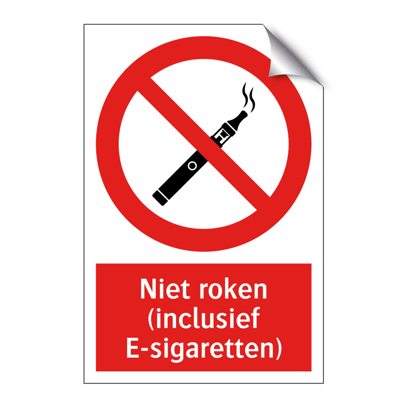 Niet roken (inclusief E-sigaretten)