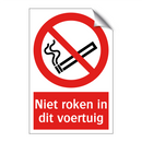 Niet roken in dit voertuig
