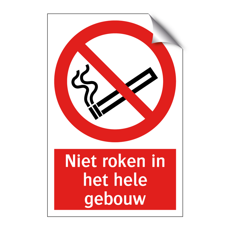 Niet roken in het hele gebouw