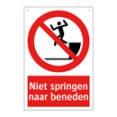 Niet springen naar beneden