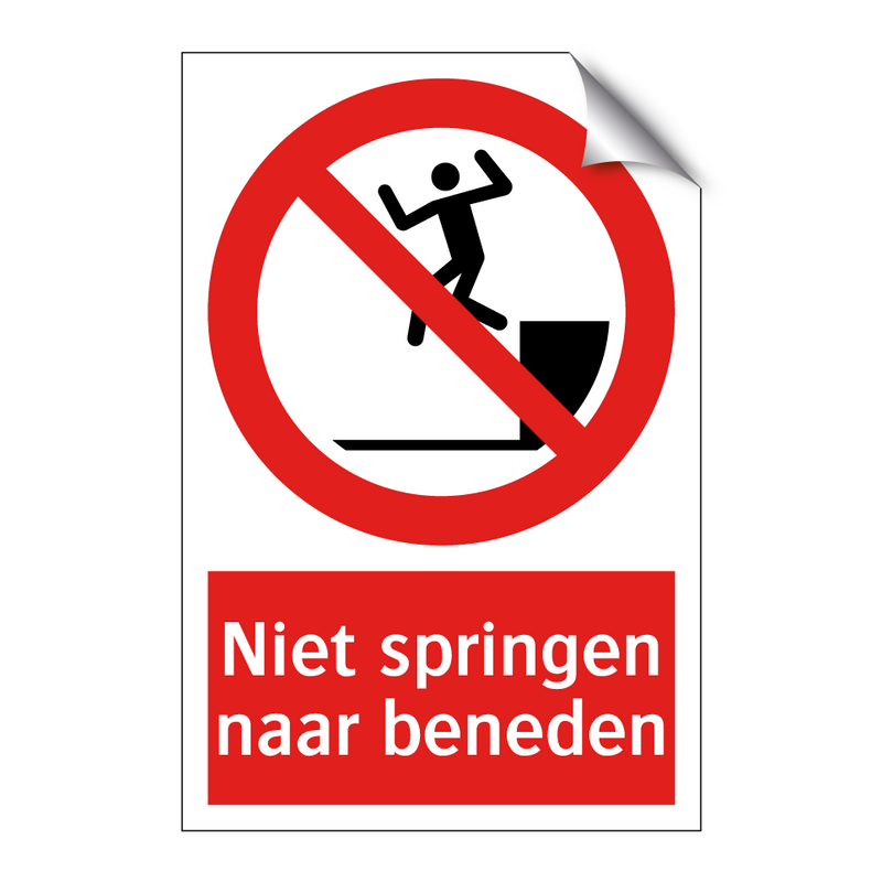 Niet springen naar beneden