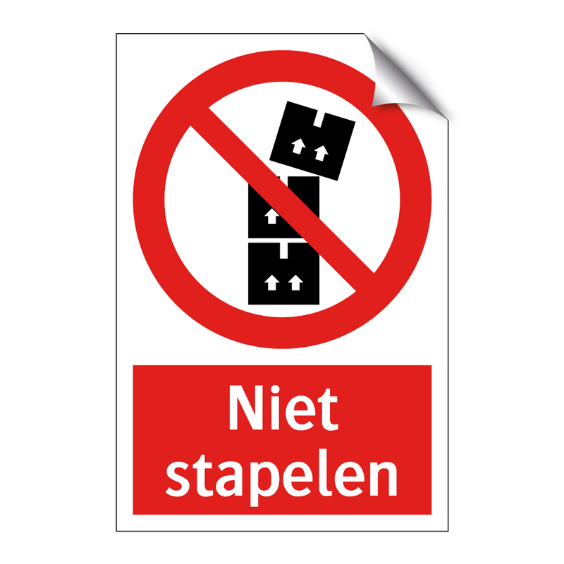 Niet stapelen