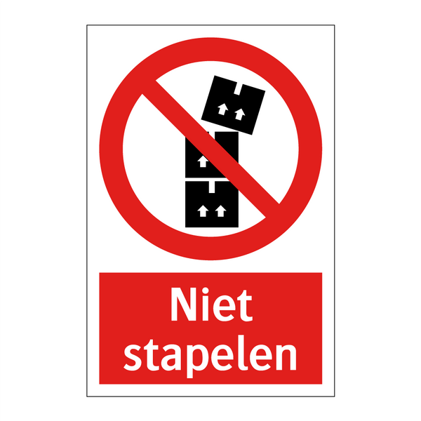 Niet stapelen
