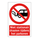 Niet stationair draaien tijdens het parkeren