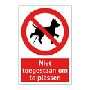 Niet toegestaan om te plassen