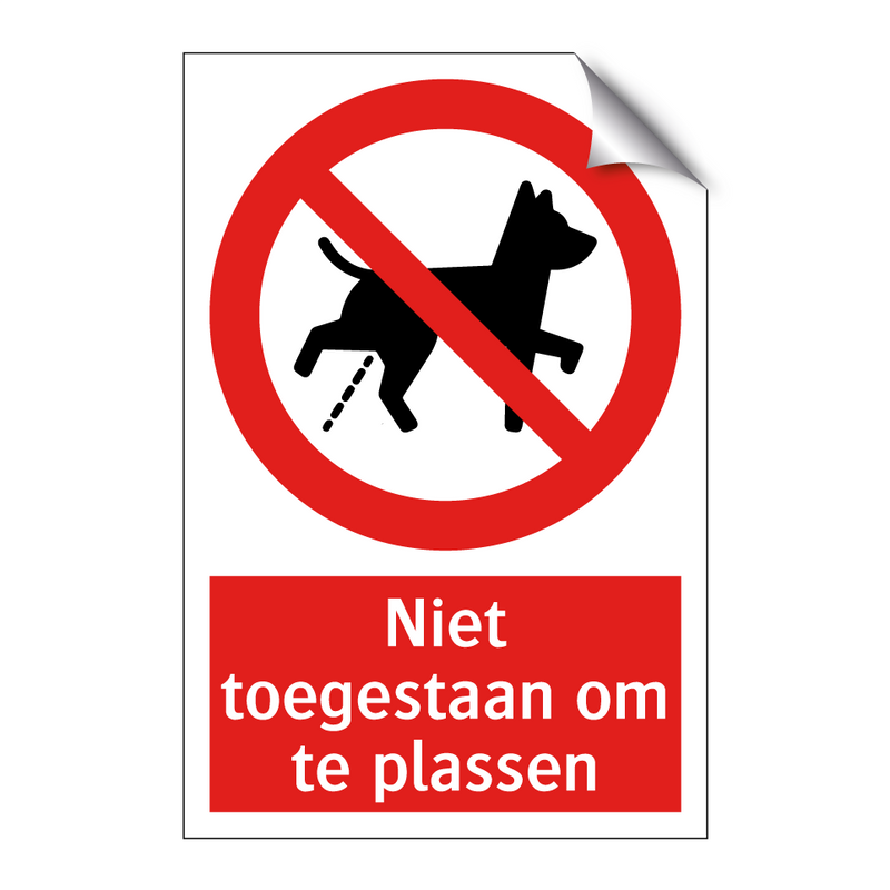 Niet toegestaan om te plassen