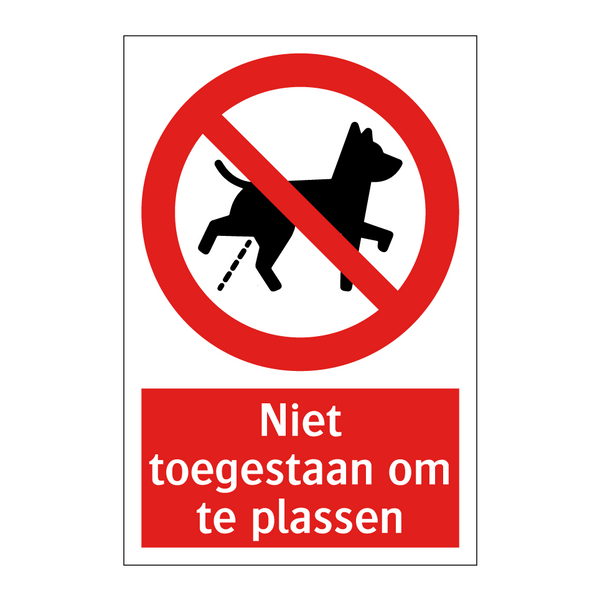 Niet toegestaan om te plassen