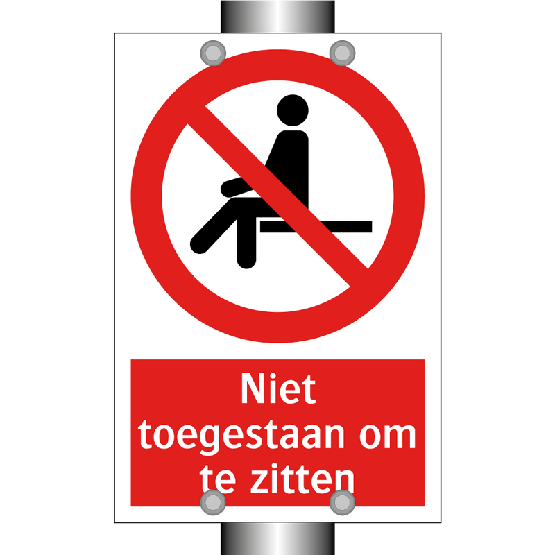 Niet toegestaan om te zitten