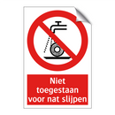 Niet toegestaan voor nat slijpen