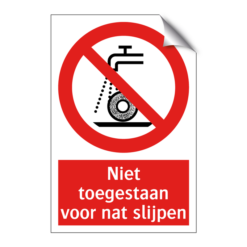 Niet toegestaan voor nat slijpen