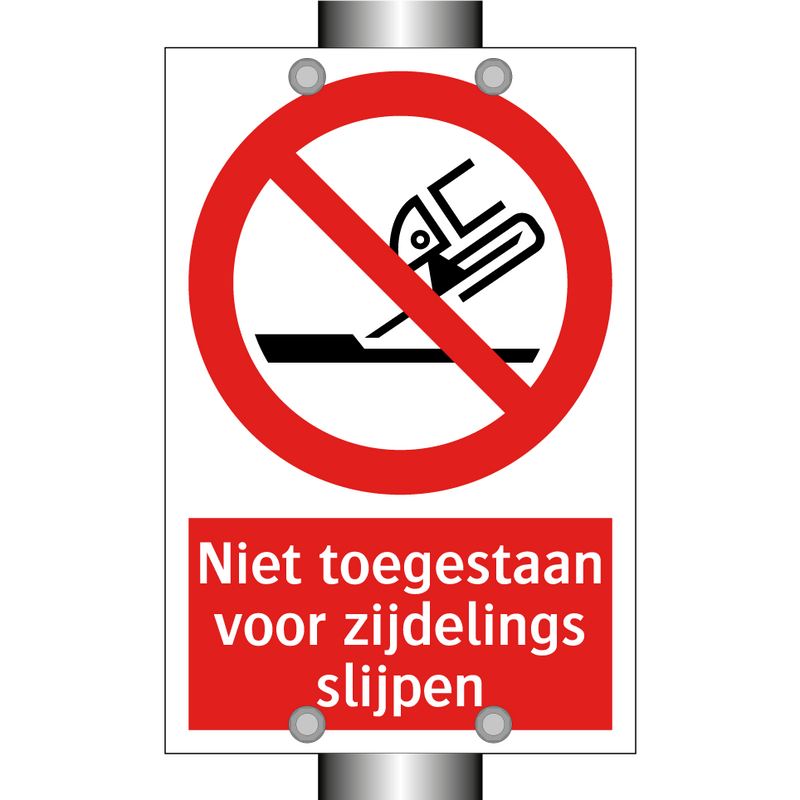 Niet toegestaan voor zijdelings slijpen