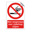Niet toegestaan voor zijdelings slijpen