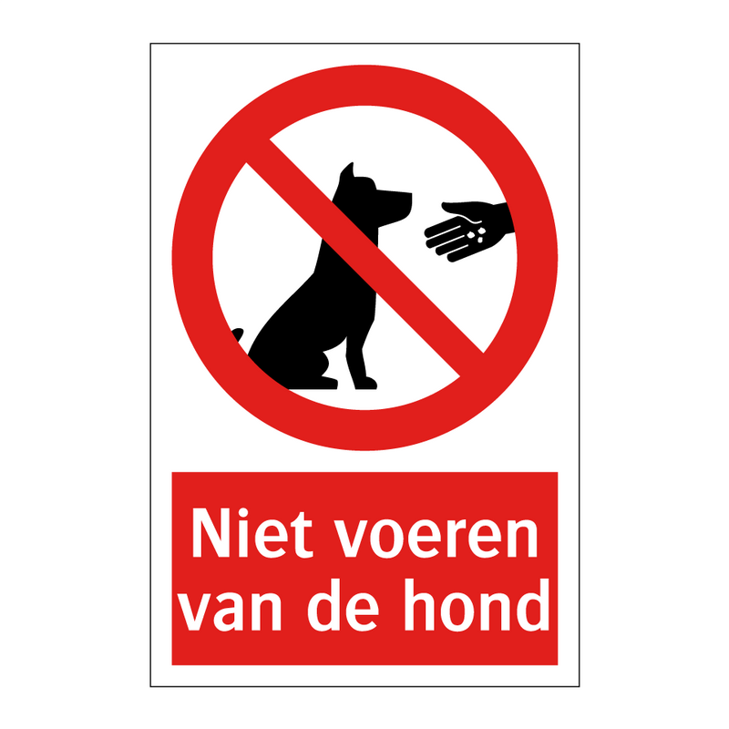 Niet voeren van de hond