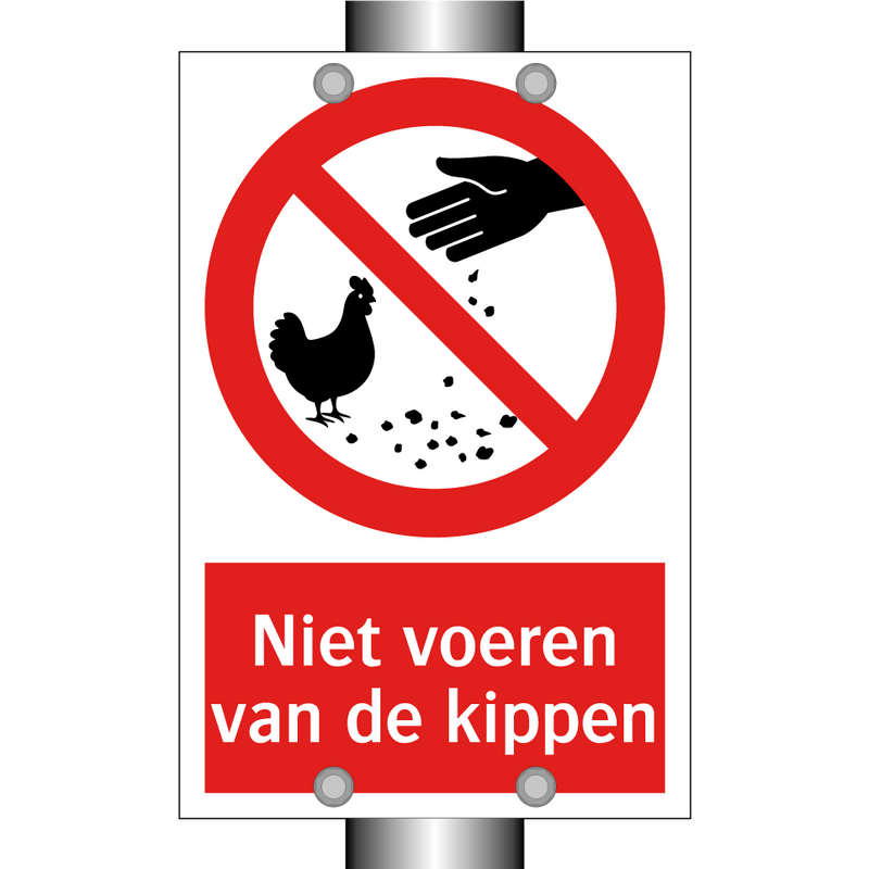 Niet voeren van de kippen