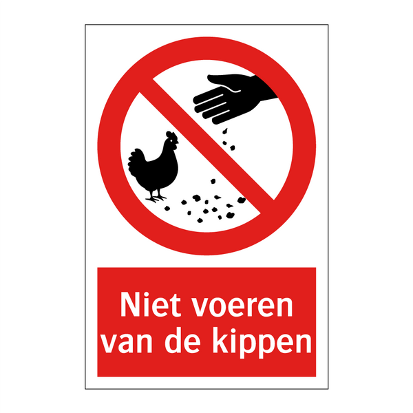 Niet voeren van de kippen