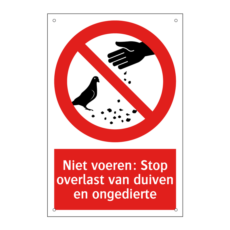 Niet voeren: Stop overlast van duiven en ongedierte