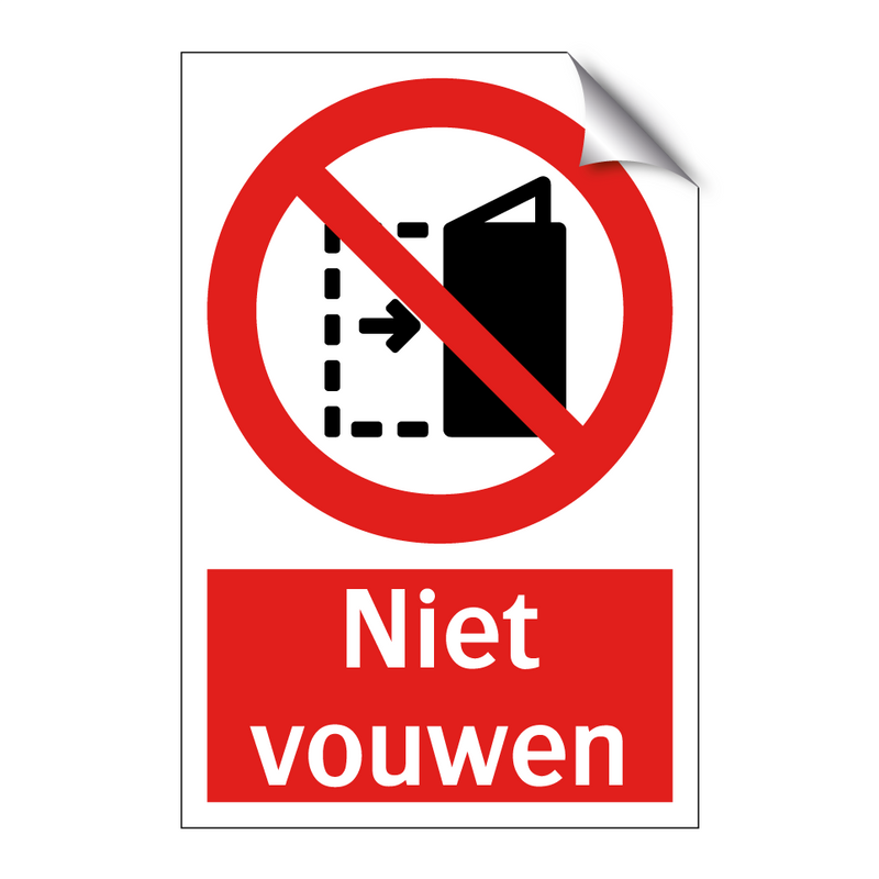 Niet vouwen