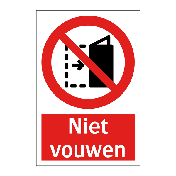 Niet vouwen