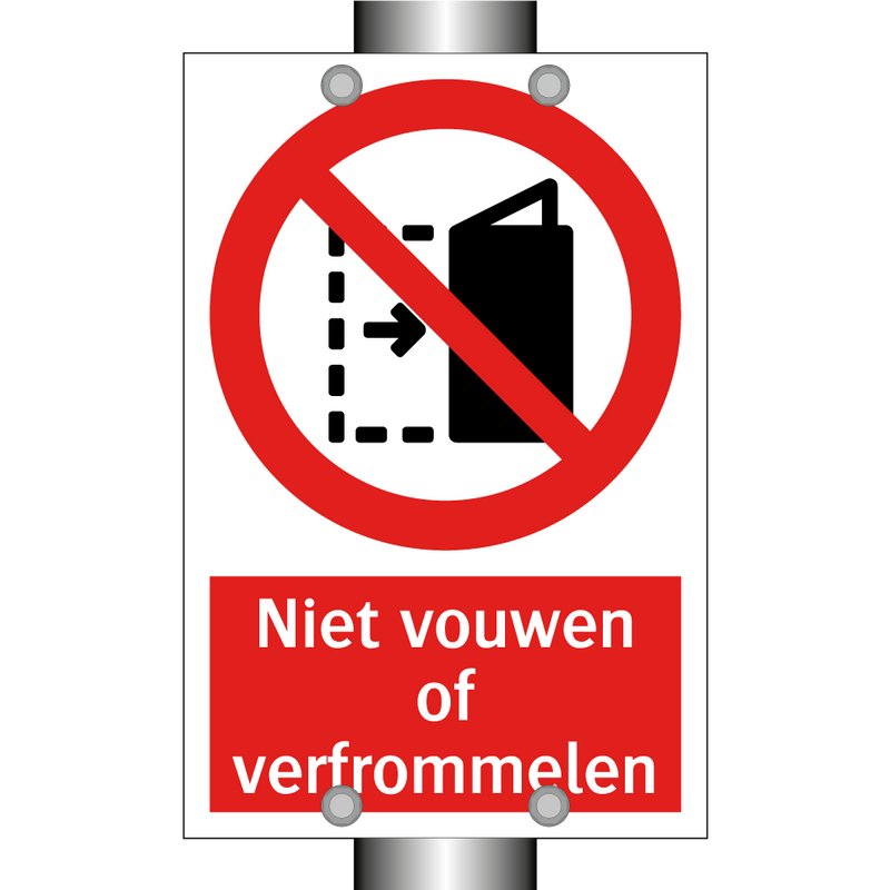 Niet vouwen of verfrommelen