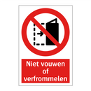 Niet vouwen of verfrommelen