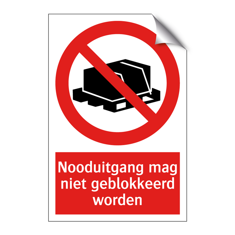 Nooduitgang mag niet geblokkeerd worden