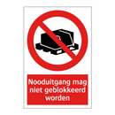 Nooduitgang mag niet geblokkeerd worden