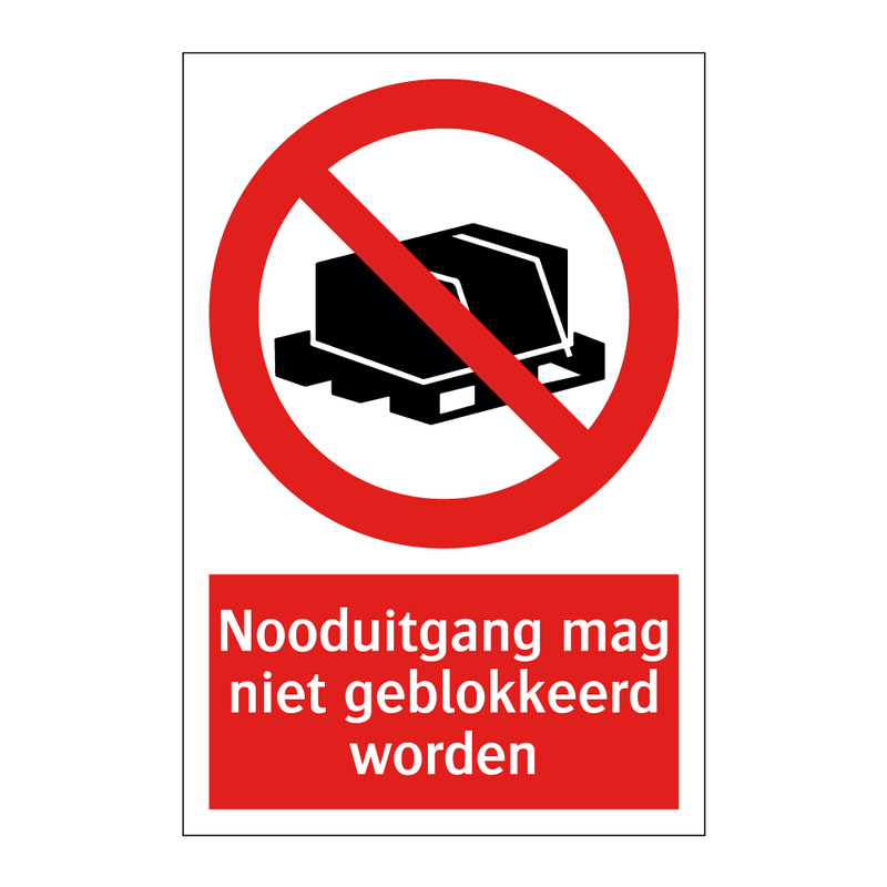 Nooduitgang mag niet geblokkeerd worden