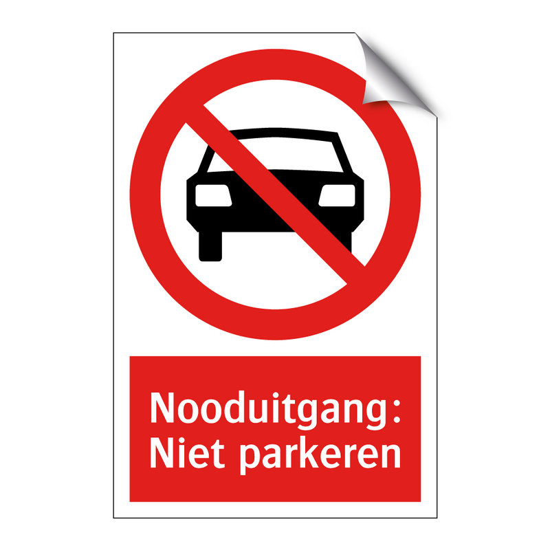 Nooduitgang: Niet parkeren