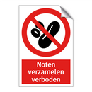 Noten verzamelen verboden