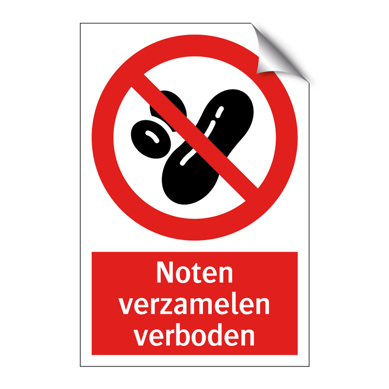 Noten verzamelen verboden
