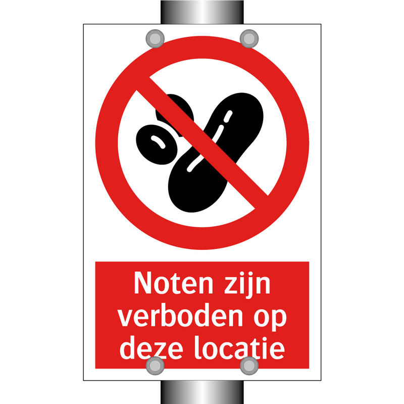 Noten zijn verboden op deze locatie