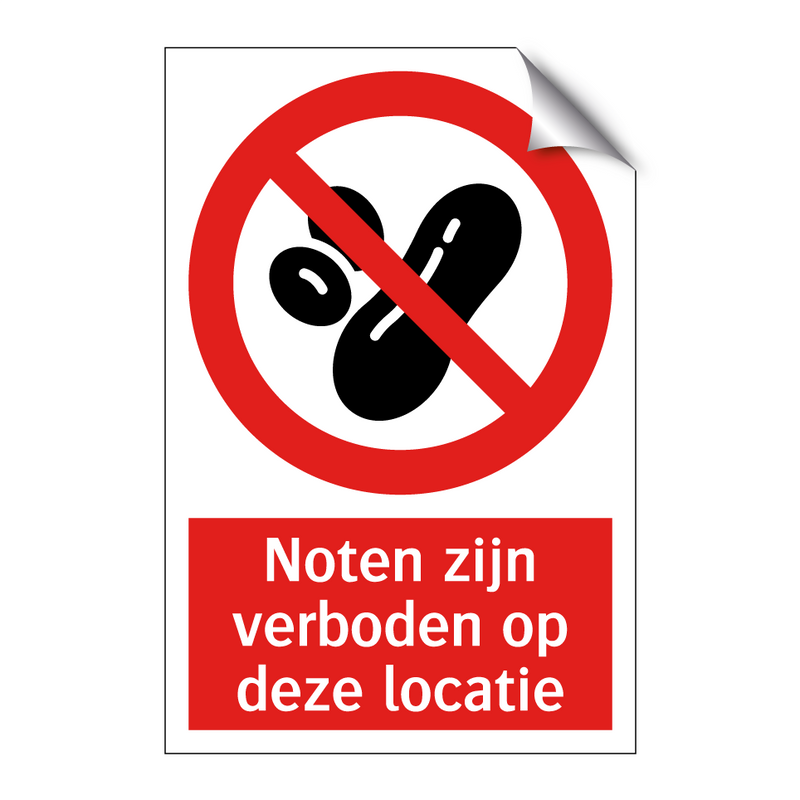 Noten zijn verboden op deze locatie