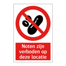 Noten zijn verboden op deze locatie