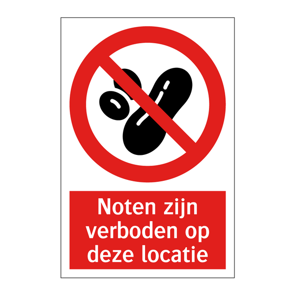 Noten zijn verboden op deze locatie