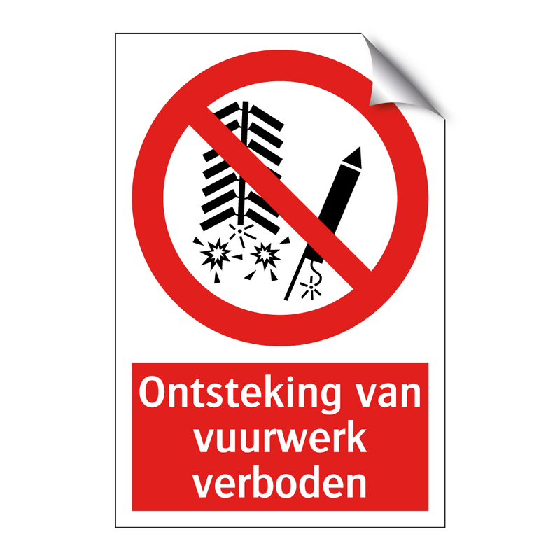 Ontsteking van vuurwerk verboden