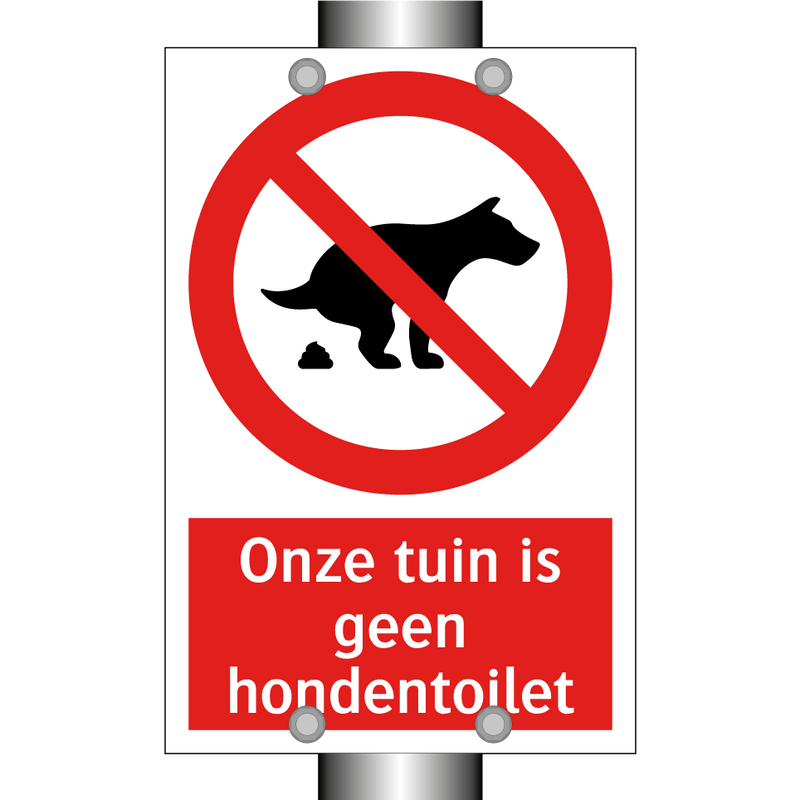 Onze tuin is geen hondentoilet