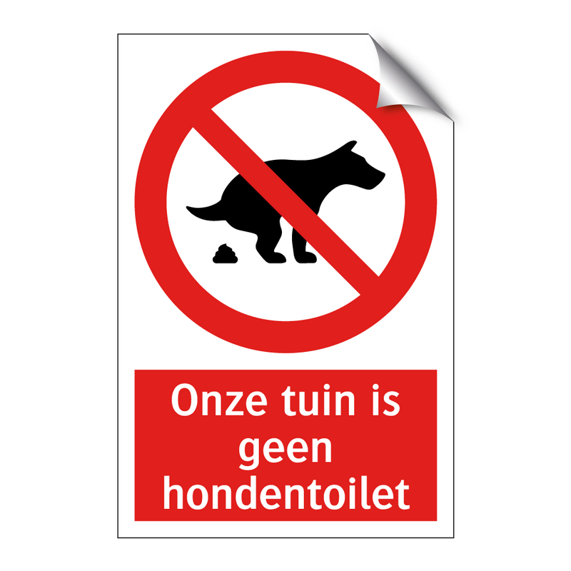 Onze tuin is geen hondentoilet