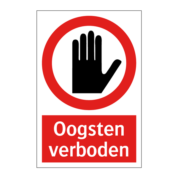Oogsten verboden