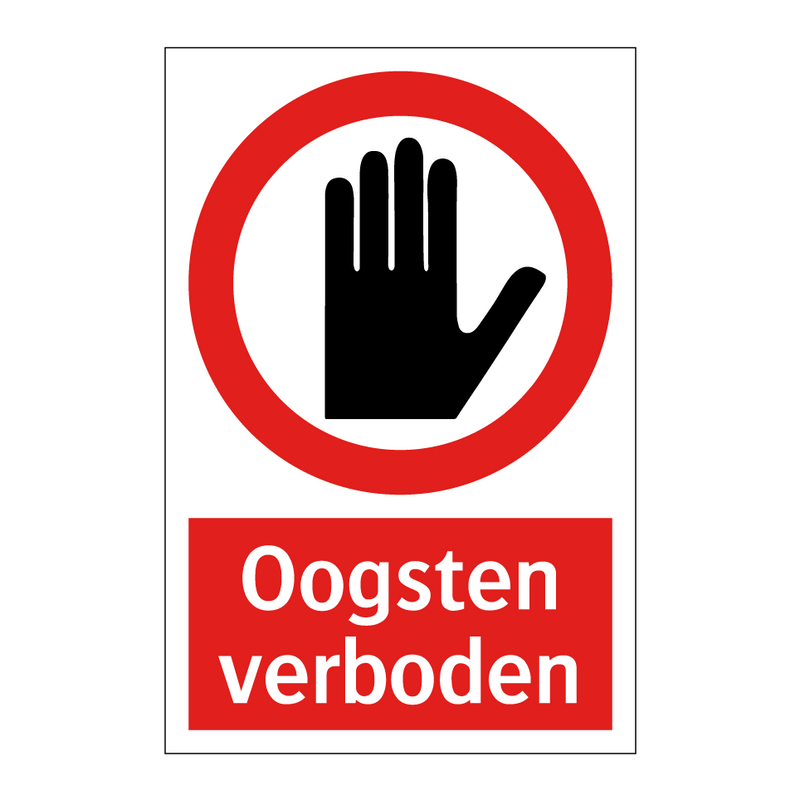 Oogsten verboden