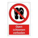 Open schoenen verboden