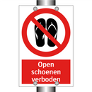 Open schoenen verboden