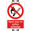 Open vuur en grillen verboden