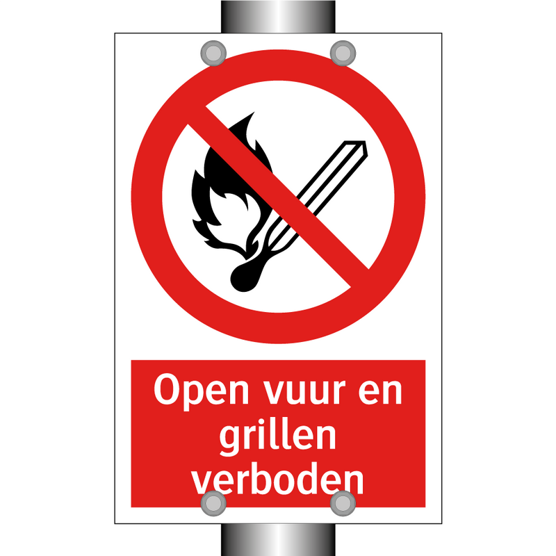 Open vuur en grillen verboden