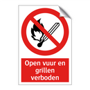 Open vuur en grillen verboden