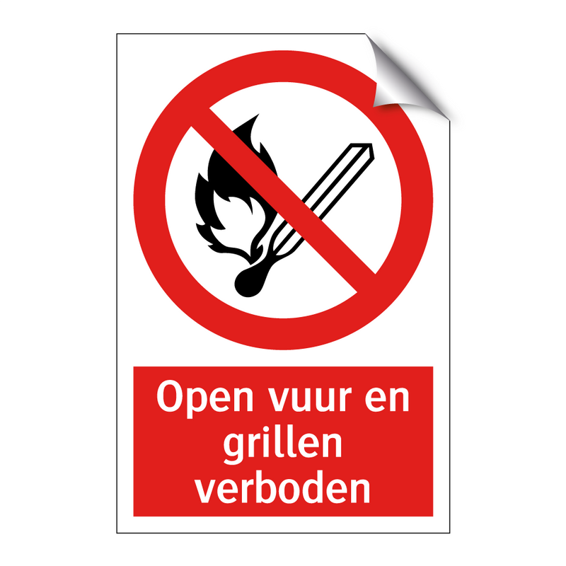 Open vuur en grillen verboden