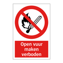 Open vuur maken verboden