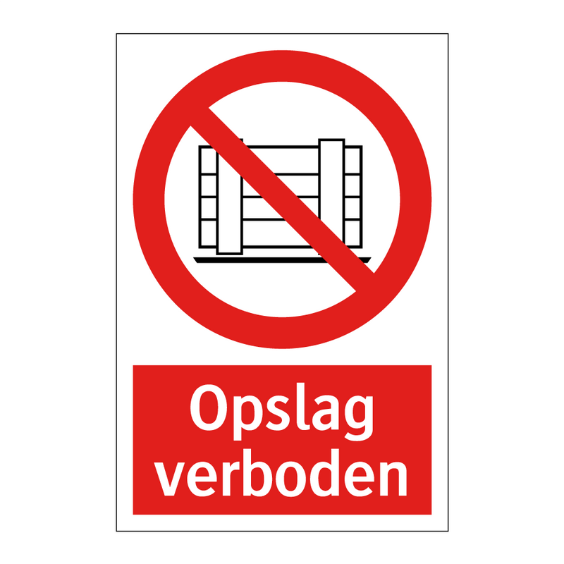 Opslag verboden
