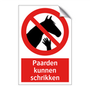 Paarden kunnen schrikken