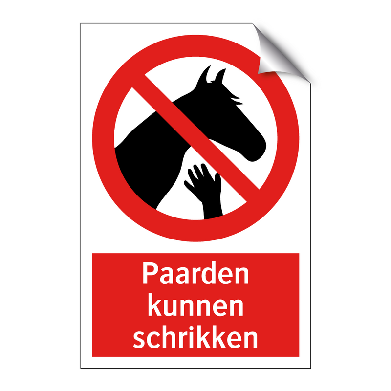Paarden kunnen schrikken