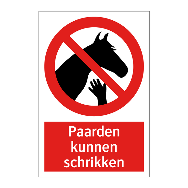 Paarden kunnen schrikken